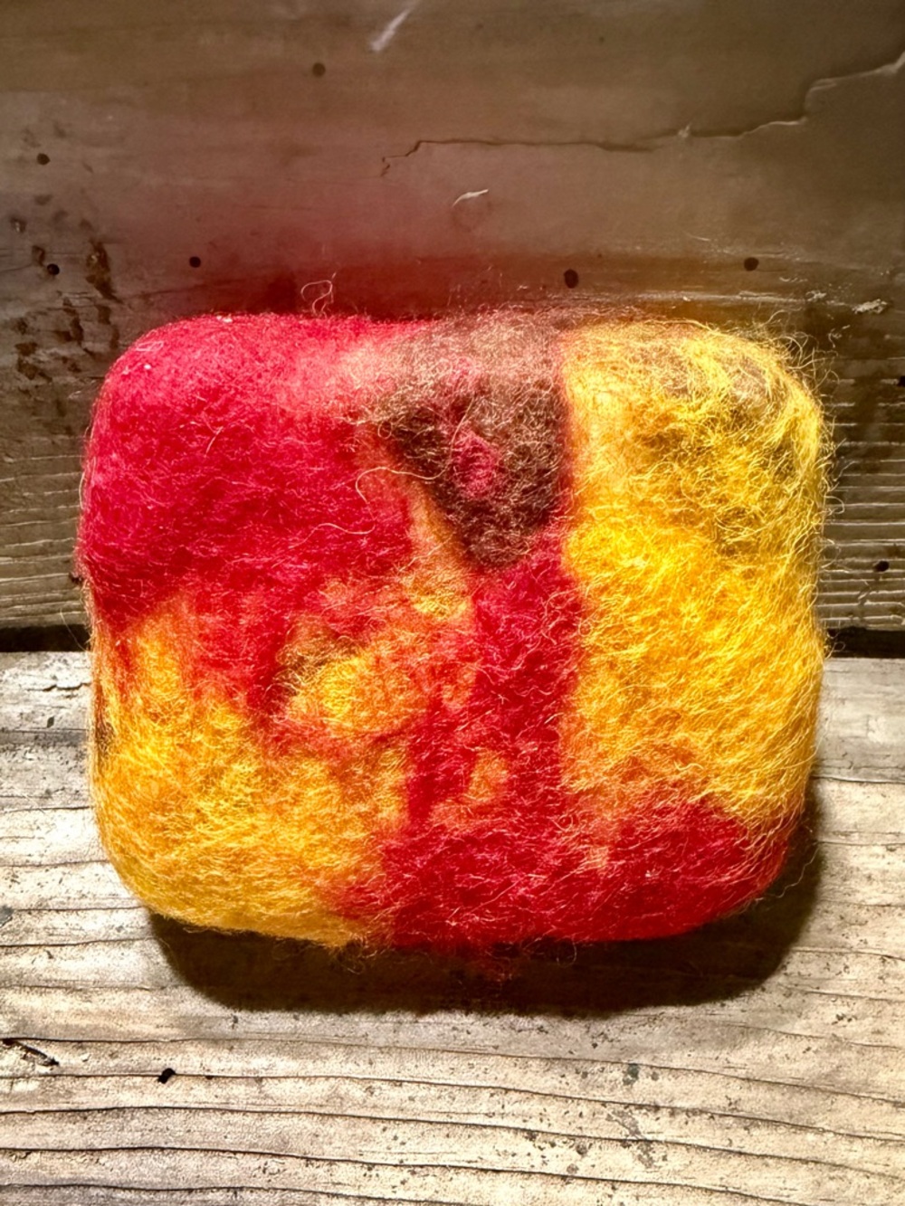 Amish Soap in
Hand-felted Scrubby